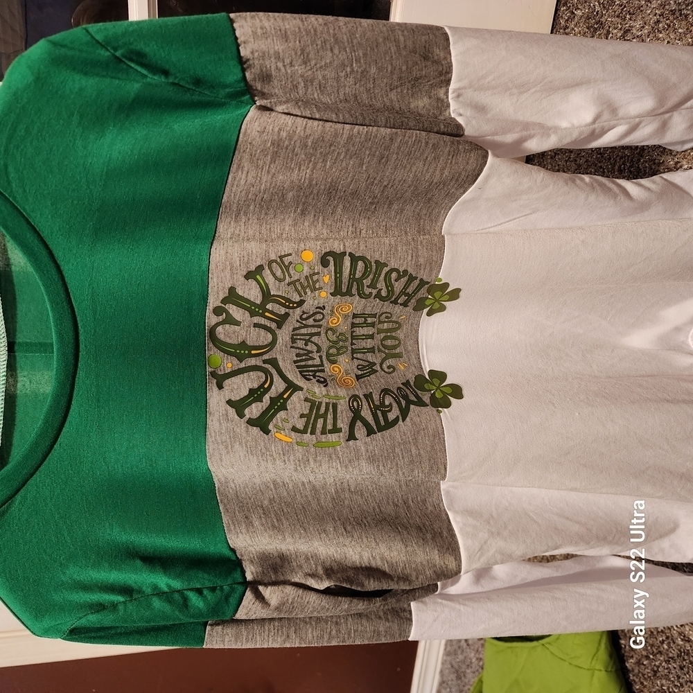 Green and Gray Long Sleeve Shirt - Picture 2 of 4